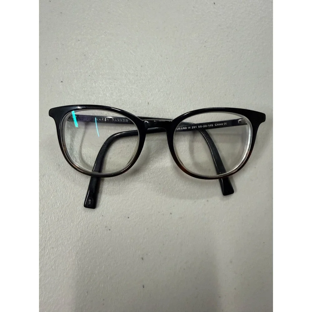 Warby Parker Durand W 281 Eyeglasses Black Tortoise Round Frames 50-20-145